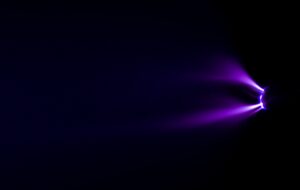 Corona,Discharge,Effect,Between,Two,Electrodes,Due,To,High,Voltage.